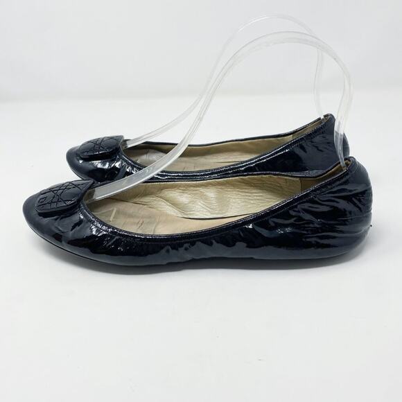 Dior Black Patent Leather Ballet Flats Women's Size 7.5 GUC - Picture 5 of 9